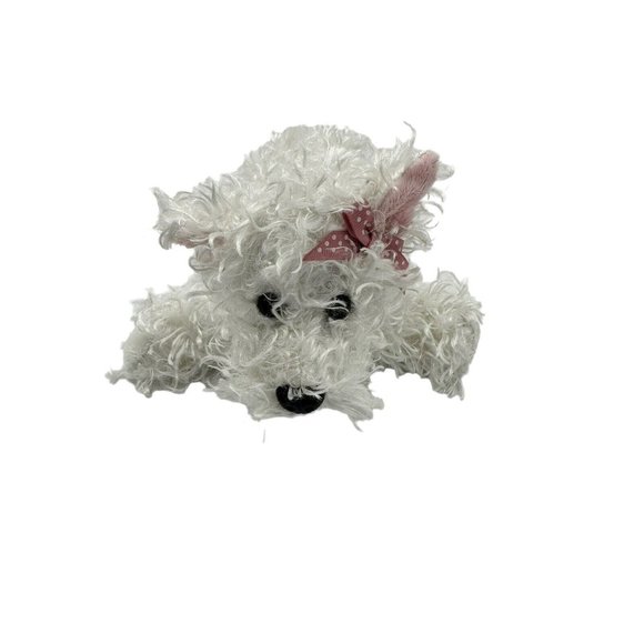 Ganz Webkinz White Terrier Westie Dog 7" Plush Stuffed Animal No Code HM106 Pink - Picture 1 of 4